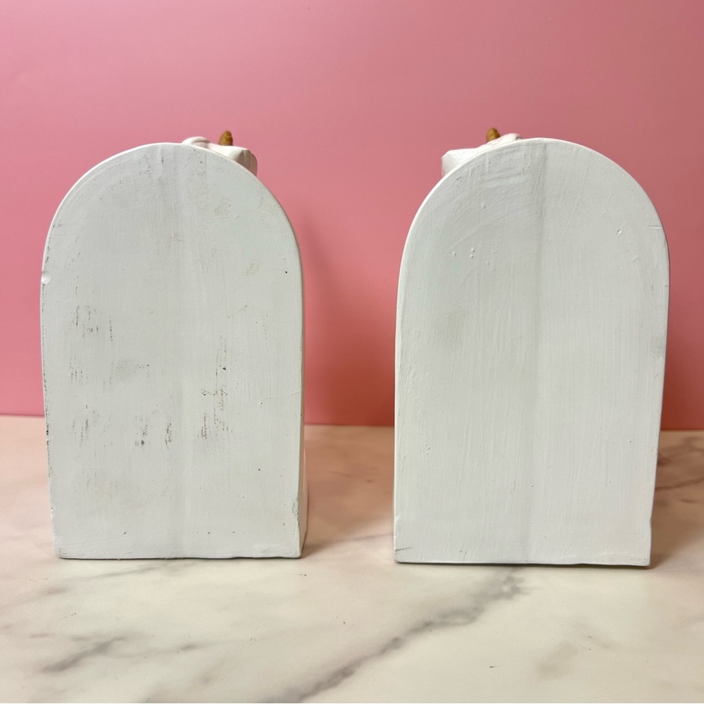 Vintage Ceramic Bookends Unicorn Design Retro Whimsical Mid-Century Home Decor - Picture 7 of 7